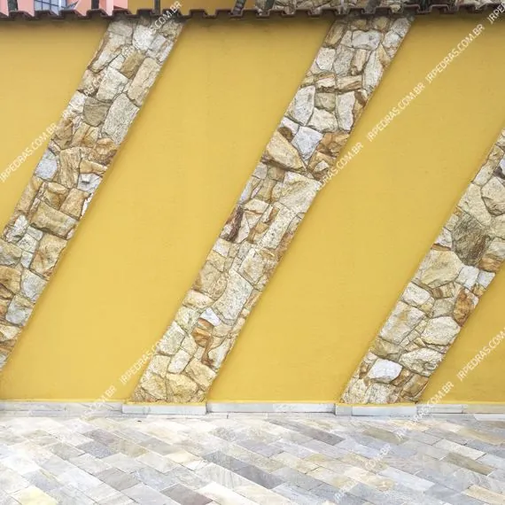 Pedra Madeira Tradicional Amarela em Caco Rachada - Repedras